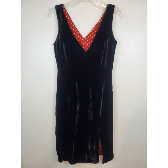 Hugo Hugo Boss Black Velvet Sleeveless Dress - Picture 1 of 4